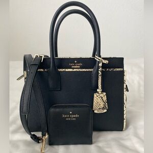 Kate Spade Cameron Street Candace Black Leather Crossbody & Staci Wallet